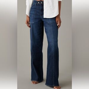 AE dreamy drape stretch super high waisted baggy wide leg jeans